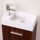 Bliss 18" Wall Mount Modern Bathroom Vanity, High Gloss White I Black I Gray Oak I Walnut I Nature Wood I Butternut