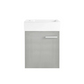 Colmer 18 Single, Brushed Grey, One Cabinet, Bathroom Vanity