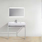 Haus 36" Stainless Steel Console w/ White Acrylic Sink - Chrome