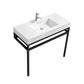 Haus 36" Stainless Steel Console w/ White Acrylic Sink - Chrome