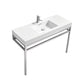 Haus 48" Stainless Steel Console w/ White Acrylic Sink - Chrome