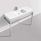 Haus 48" Stainless Steel Console w/ White Acrylic Sink - Chrome