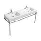 Haus 60" Single Sink Stainless Steel Console w/ White Acrylic Sink - Chrome