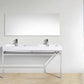 Haus 60" Single Sink Stainless Steel Console w/ White Acrylic Sink - Chrome