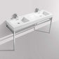 Haus 60" Single Sink Stainless Steel Console w/ White Acrylic Sink - Chrome