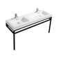 Haus 60" Single Sink Stainless Steel Console w/ White Acrylic Sink - Chrome
