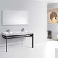 Haus 60" Single Sink Stainless Steel Console w/ White Acrylic Sink - Chrome