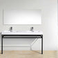 Haus 60" Single Sink Stainless Steel Console w/ White Acrylic Sink - Chrome