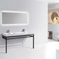 Haus 60" Single Sink Stainless Steel Console w/ White Acrylic Sink - Chrome