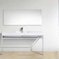 Haus 60" Double Sink Stainless Steel Console w/ White Acrylic Sink - Chrome