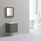 DeLusso 24" Ocean Gray Wall Mount Modern Bathroom Vanity