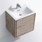 DeLusso 24" Nature Wood Wall Mount Modern Bathroom Vanity