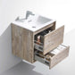 DeLusso 24" Nature Wood Wall Mount Modern Bathroom Vanity