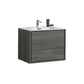 DeLusso 30" Ocean Gray Wall Mount Modern Bathroom Vanity