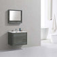 DeLusso 30" Ocean Gray Wall Mount Modern Bathroom Vanity