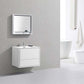 DeLusso 30" High Glossy White Wall Mount Modern Bathroom Vanity