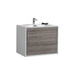 DeLusso 30" Ash Gray Wall Mount Modern Bathroom Vanity