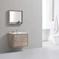 DeLusso 30" Nature Wood Wall Mount Modern Bathroom Vanity
