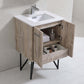 Bosco 24" Modern Bathroom Vanity w/ Quartz Countertop and Matching Mirror