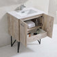 Bosco 30" Modern Bathroom Vanity w/ Quartz Countertop and Matching Mirror