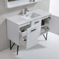 Bosco 48" Modern Bathroom Vanity w/ Quartz Countertop and Matching Mirror