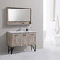 Bosco 48" Modern Bathroom Vanity w/ Quartz Countertop and Matching Mirror