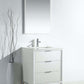 Divani 24'' Gloss White Vanity W/ Quartz Counter Top (Back Splash Free)