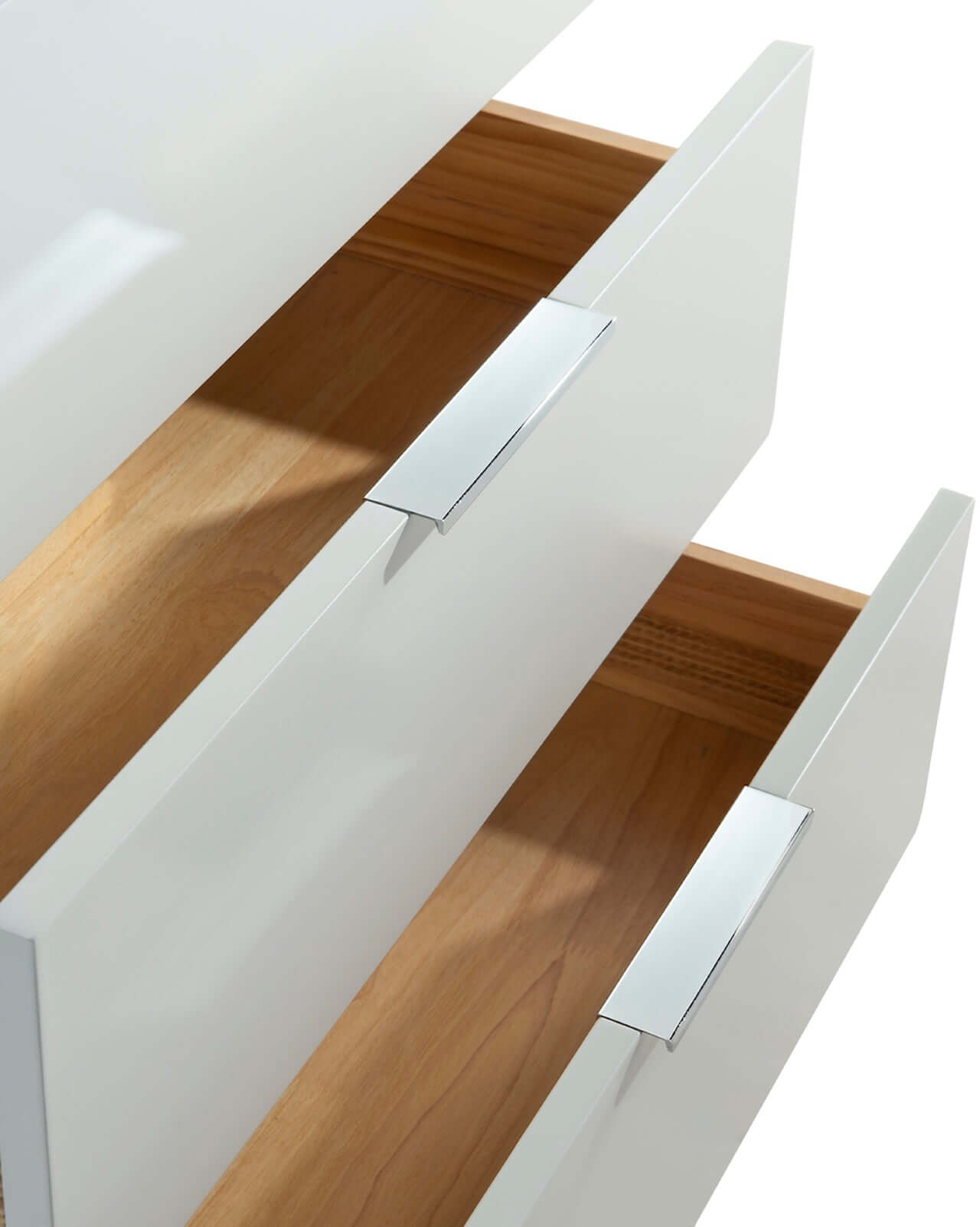 Divani 24'' Gloss White Vanity W/ Quartz Counter Top (Back Splash Free)