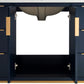 Divani 48'' Gloss Blue Vanity W/ Quartz Counter Top (Back Splash Free)