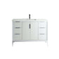 Divani 48'' Gloss White Vanity W/ Quartz Counter Top (Back Splash Free)