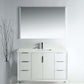 Divani 48'' Gloss White Vanity W/ Quartz Counter Top (Back Splash Free)