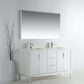 Divani 60'' Gloss White Vanity W/ Quartz Counter Top (Back Splash Free)