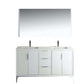 Divani 60'' Gloss White Vanity W/ Quartz Counter Top (Back Splash Free)