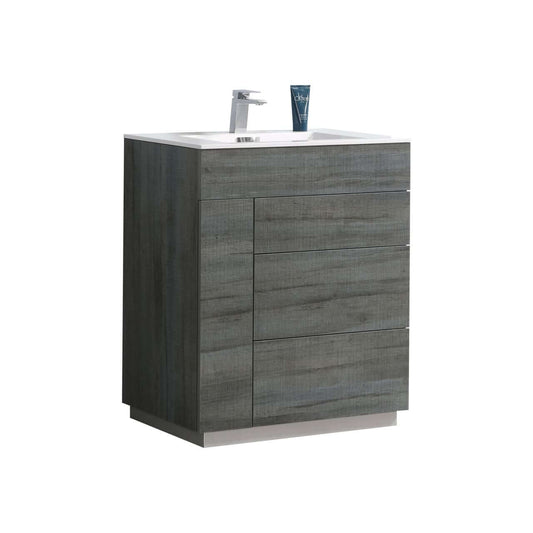 Milano 30" High Glossy Modern Bathroom Vanity