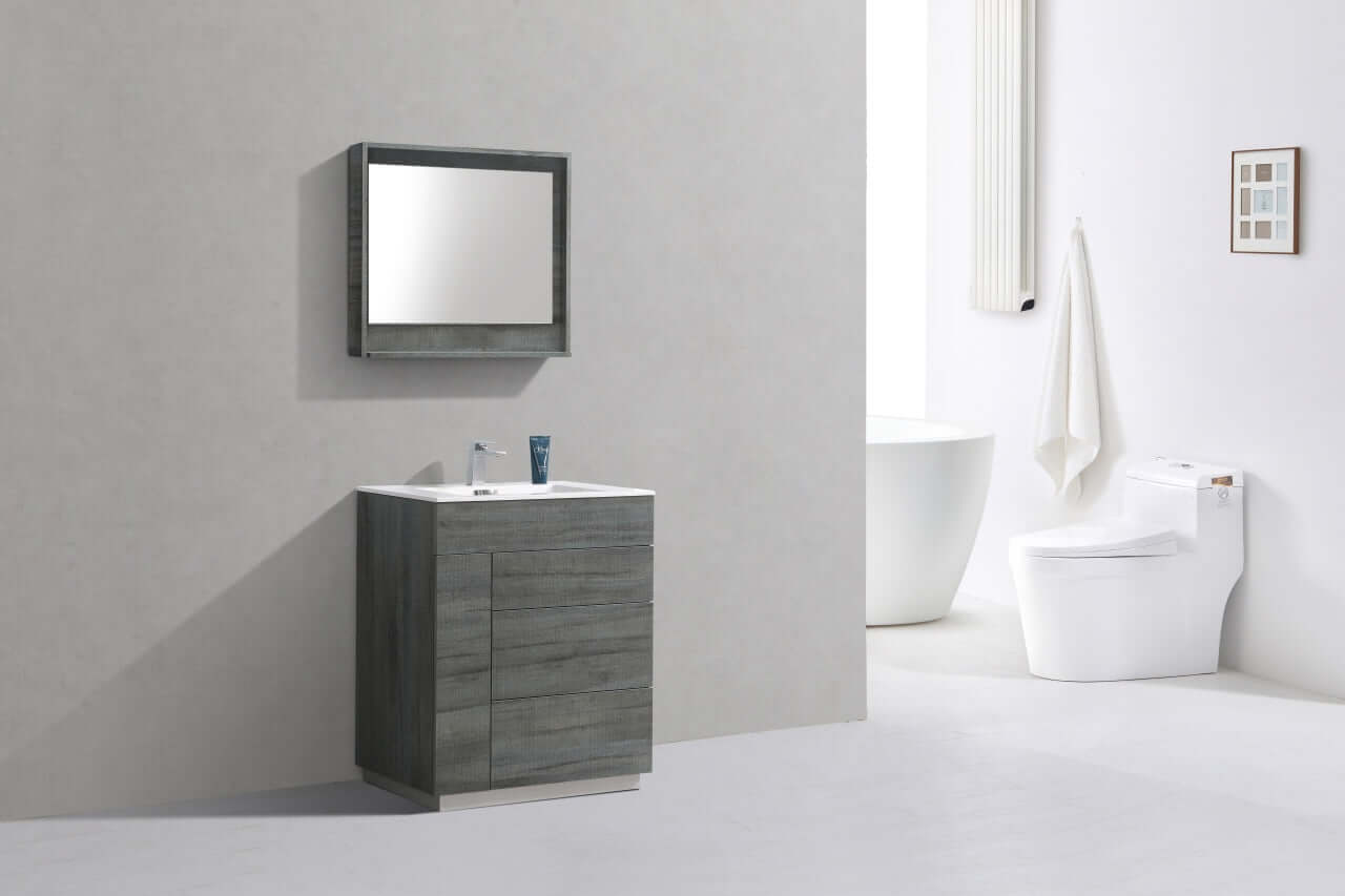 Milano 30" High Glossy Modern Bathroom Vanity