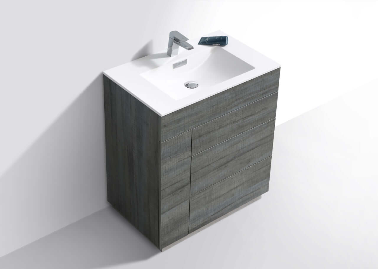 Milano 30" High Glossy Modern Bathroom Vanity