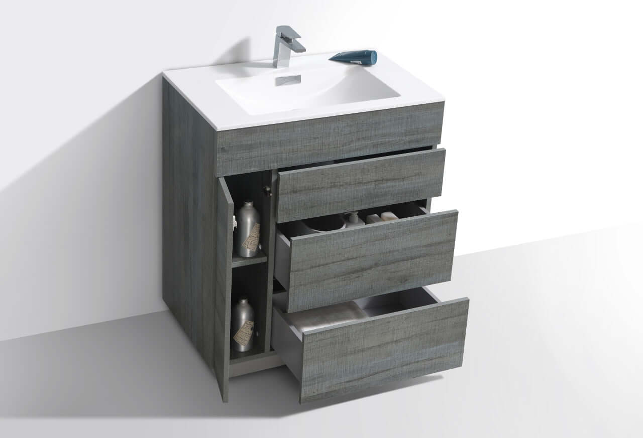 Milano 30" High Glossy Modern Bathroom Vanity