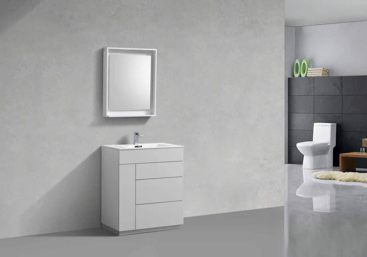 Milano 30" Nature Wood Modern Bathroom Vanity