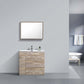 Milano 36" Nature Wood Modern Bathroom Vanity