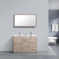 Milano 48" Double Sink Nature Wood Modern Bathroom Vanity