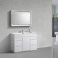 Milano 48" Single Sink High Glossy White Modern Bathroom Vanity