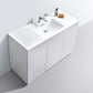 Milano 48" Single Sink High Glossy White Modern Bathroom Vanity