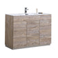 Milano 48" Single Sink Nature Wood Modern Bathroom Vanity