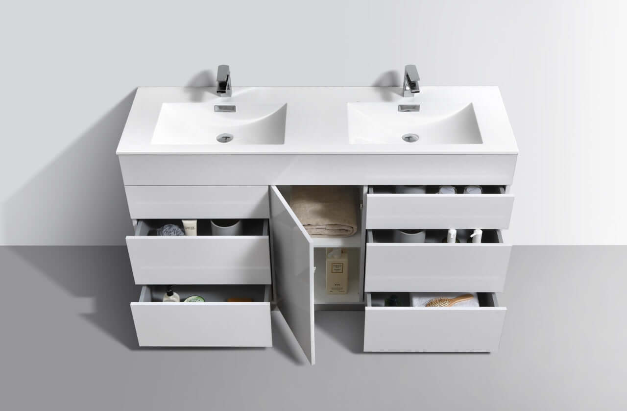 Milano 48" Single Sink Nature Wood Modern Bathroom Vanity