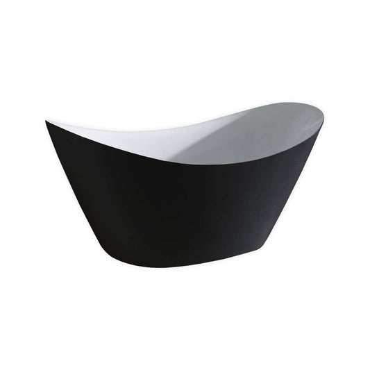Kube Luna 68" Free Standing Bathtub-BLACK