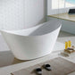Kube Salto 67" Free Standing Bathtub -MATTE WHITE