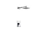 Aqua Piazza Chrome Shower Set with 8" Square Rain Shower