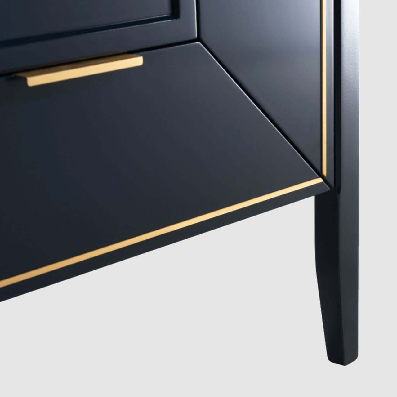 Vetro 30'' Gloss Blue Vanity W/ Quartz Counter Top (Back Splash Free)