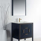 Vetro 30'' Gloss Blue Vanity W/ Quartz Counter Top (Back Splash Free)