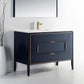 Vetro 48'' Gloss Blue Vanity W/ Quartz Counter Top (Back Splash Free)